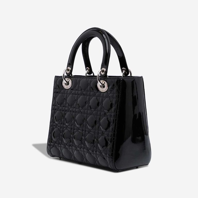 Dior Lady Medium Patent Black on Model | Sell your designer bag