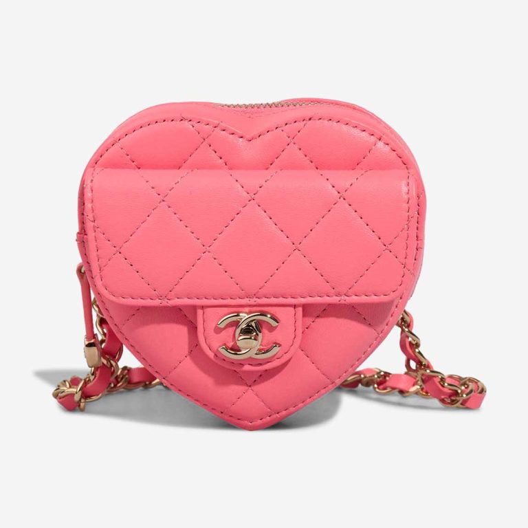Chanel Timeless Heart Belt Bag Lamb Pink Front | Sell your designer bag
