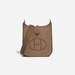 Hermès Evelyne 16 Suede / Taurillon Clémence Étoupe / Gris Caillou Front | Sell your designer bag