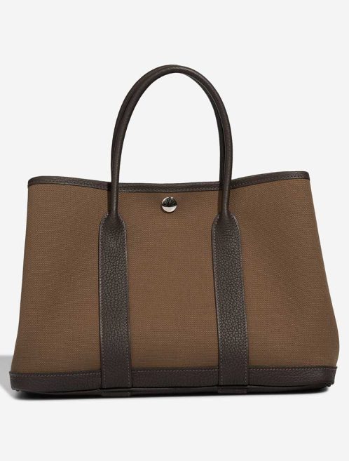 Hermès Garden Party 30 Toile Militaire / Veau Négonda Toundra / Ébène | Sell your designer bag