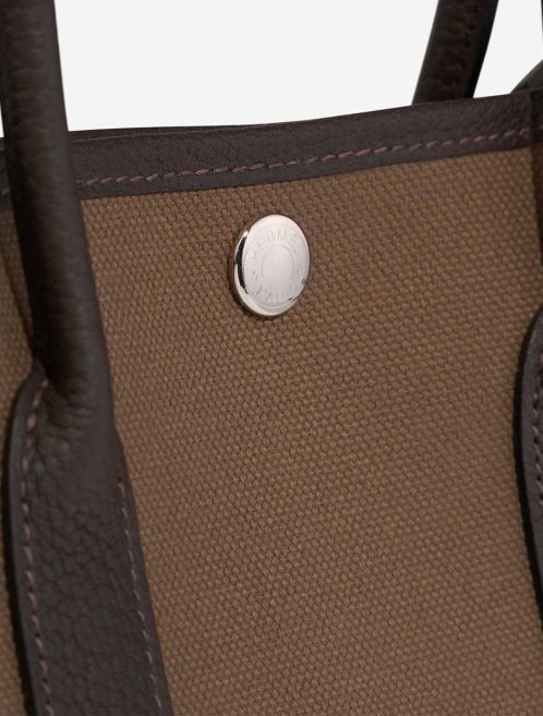 Hermès Garden Party 30 Toile Militaire / Veau Négonda Toundra / Ébène Closing System | Sell your designer bag