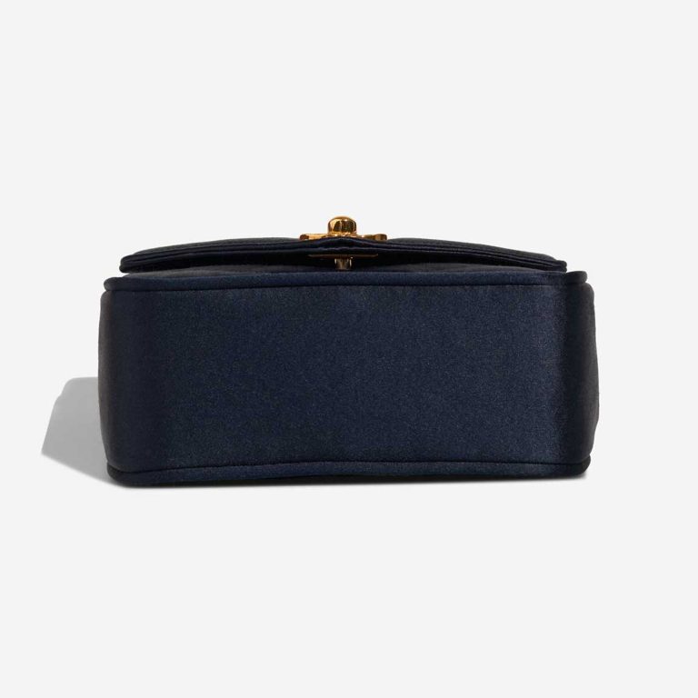 Chanel Timeless Chevron Mini Square Silk Dark Blue | Sell your designer bag