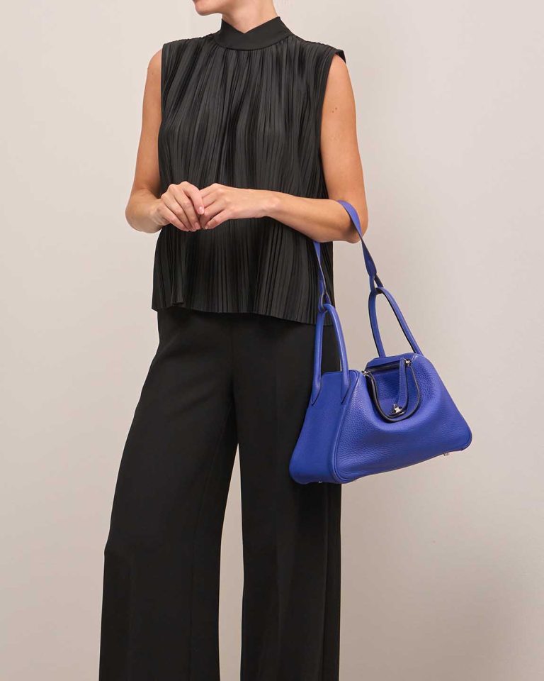 Hermès Lindy 30 Clémence Bleu France Front | Sell your designer bag