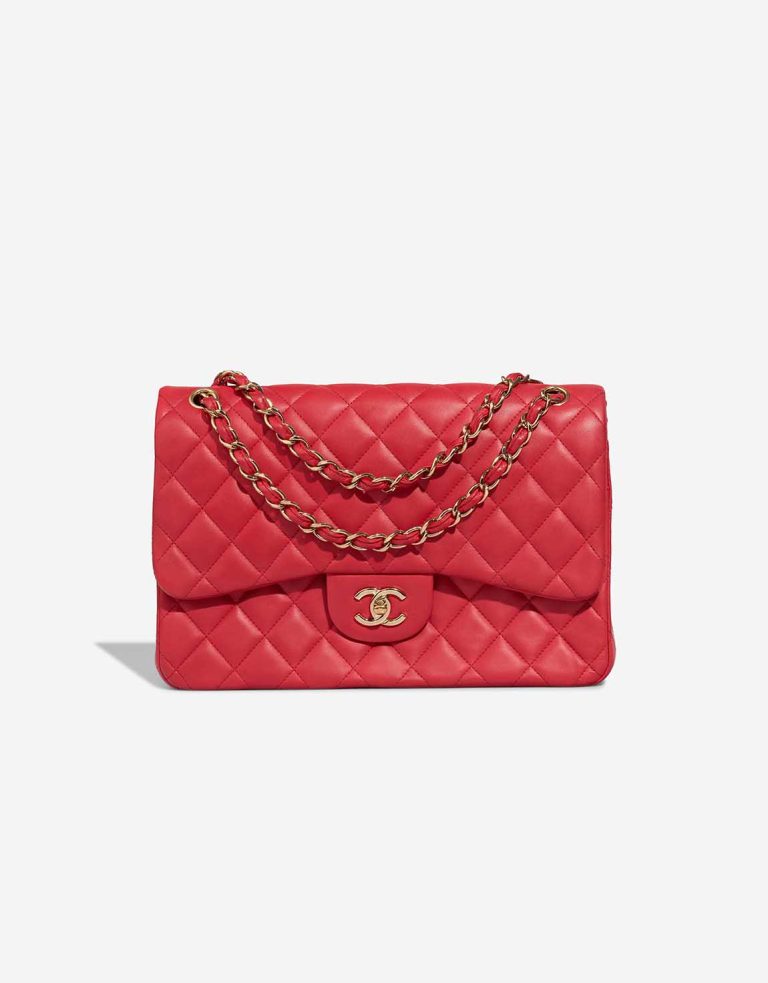 Chanel Timeless Jumbo Lamb Red Front | Sell your designer bag