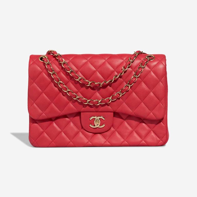 Chanel Timeless Jumbo Lamb Red Front | Sell your designer bag