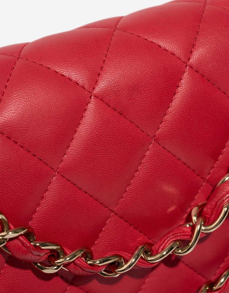 Chanel Timeless Jumbo Lamb Red Signs of wear | Sell your designer bag