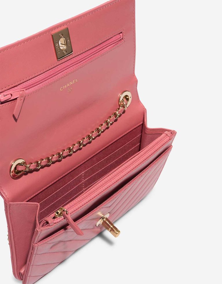 Chanel Trendy CC Wallet On Chain Lamb Rose Inside | Sell your designer bag