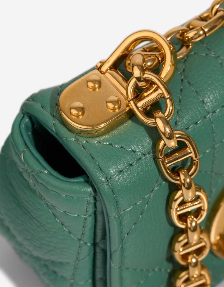 Dior Caro Micro Calf Green Signs of wear | Sell your designer bag