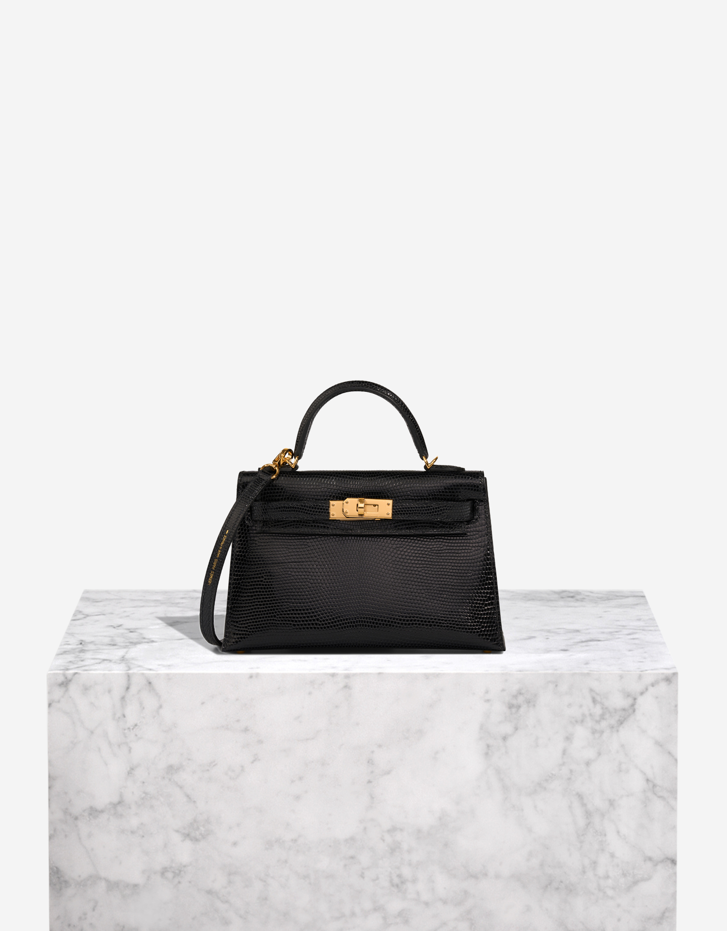Hermès Kelly Mini Niloticus Lizard Black | SACLÀB