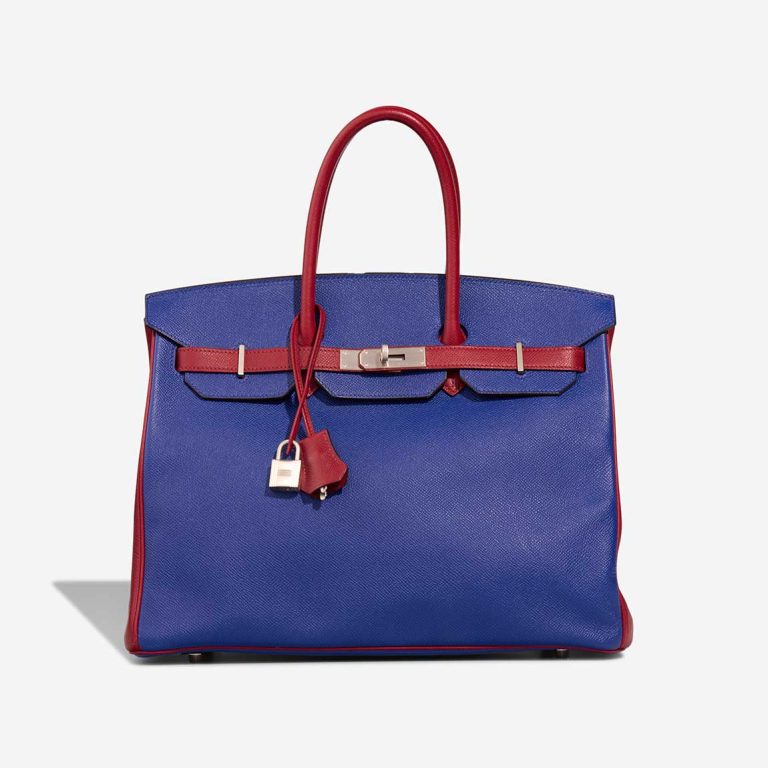 Hermès Birkin HSS 35 Epsom Bleu Électrique / Rouge H / Bordeaux Front | Sell your designer bag