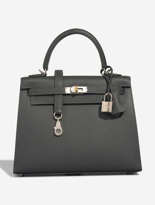 Hermès Kelly 25 Epsom Ardoise Electrum Front | Sell your designer bag