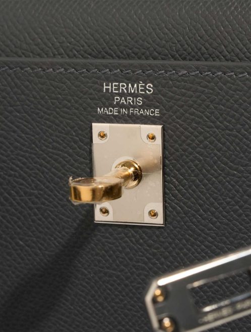 Hermès Kelly 25 Epsom Ardoise Electrum Logo | Sell your designer bag