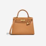 Hermès Kelly 28 Box Sable Naturel Front | Sell your designer bag