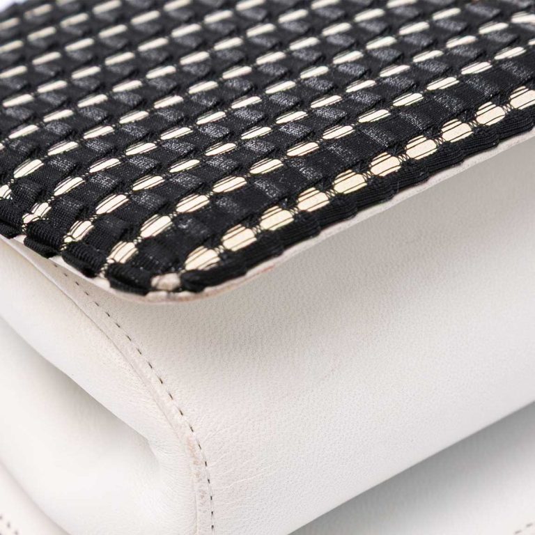 Chanel Timeless Crystal Pearl Flap Bag Lamb Black Signs of wear | Sell your designer bag