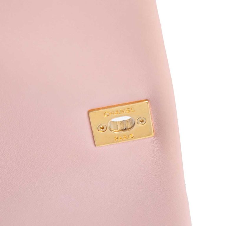 Chanel Timeless Medium Lamb Light Pink Closing System | Sell your designer bag
