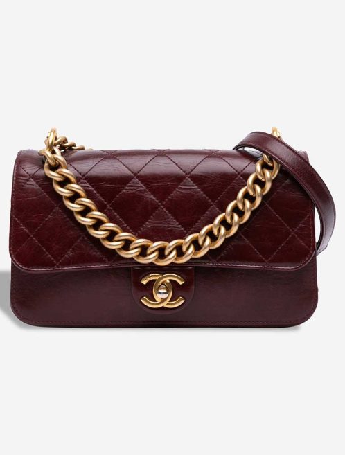 Chanel Flap Bag Small Aged Calf Dark Red Front | Sell your designer bag