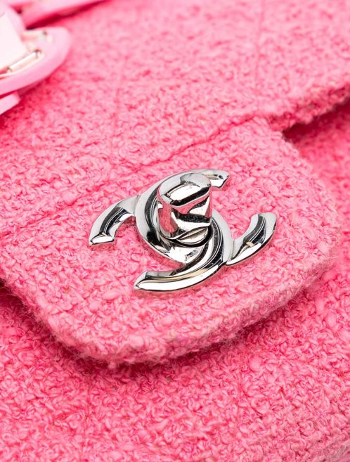 Chanel Timeless Medium Tweed Pink Closing System | Sell your designer bag