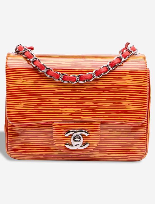 Chanel Timeless Mini Square Patent Red / Yellow Front | Sell your designer bag