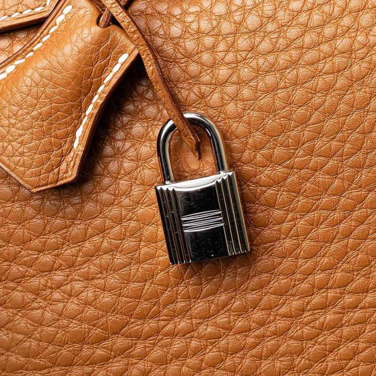 Hermès Birkin 30 Clémence Gold Closing System | Sell your designer bag