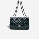 Chanel Timeless Jumbo Patent Petrol Blue Front | Sell your designer bag