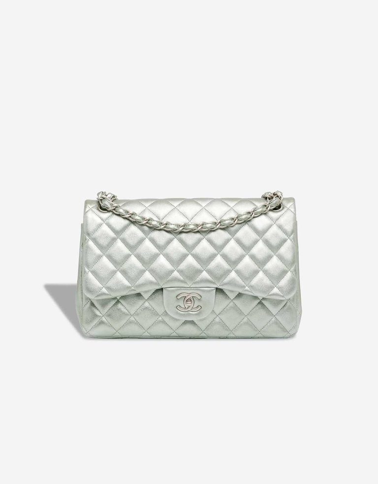 Chanel Timeless Jumbo Lamb Silver Front | Sell your designer bag