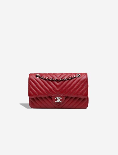Chanel Timeless Chevron Medium Caviar Red Front | Sell your designer bag