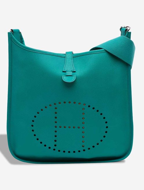 Hermès Evelyne 29 Epsom Bleu Paon Front | Sell your designer bag