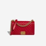 Chanel Boy Medium Calf Red Front | Sell your designer bag