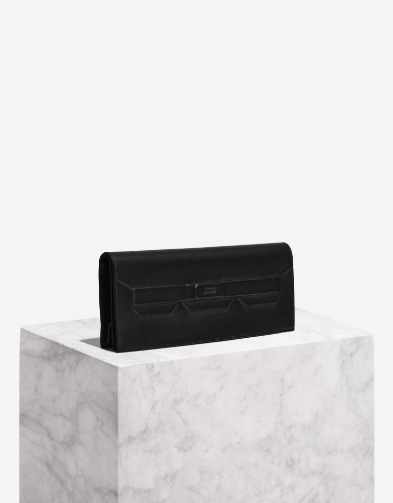 Hermès Birkin Shadow Cut Clutch Swift Black Front | Sell your designer bag