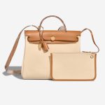 Hermès Herbag 31 Toile / Vache Hunter Vanille / Sable Naturel Front | Sell your designer bag