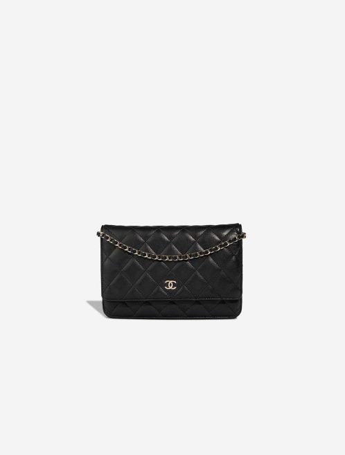Chanel Timeless Wallet On Chain Lamb Black Front | Sell your designer bag