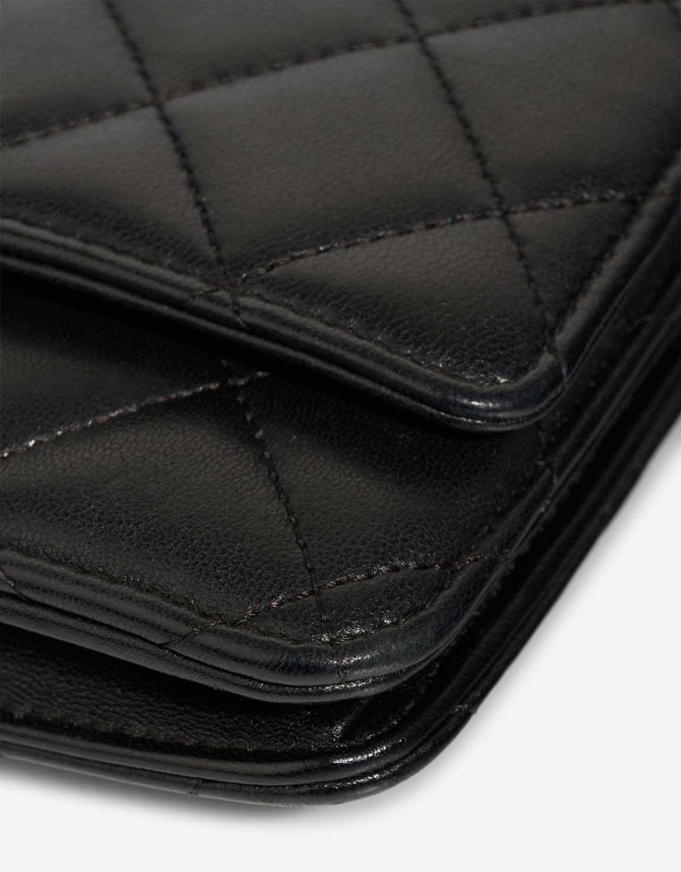 Chanel Timeless Wallet On Chain Lamb Black Signs of wear | Sell your designer bag