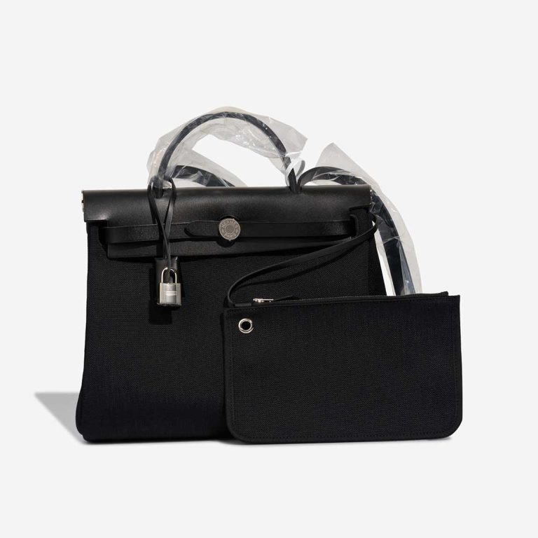 Hermès Herbag 31 Vache Hunter / Toile Black Front | Sell your designer bag