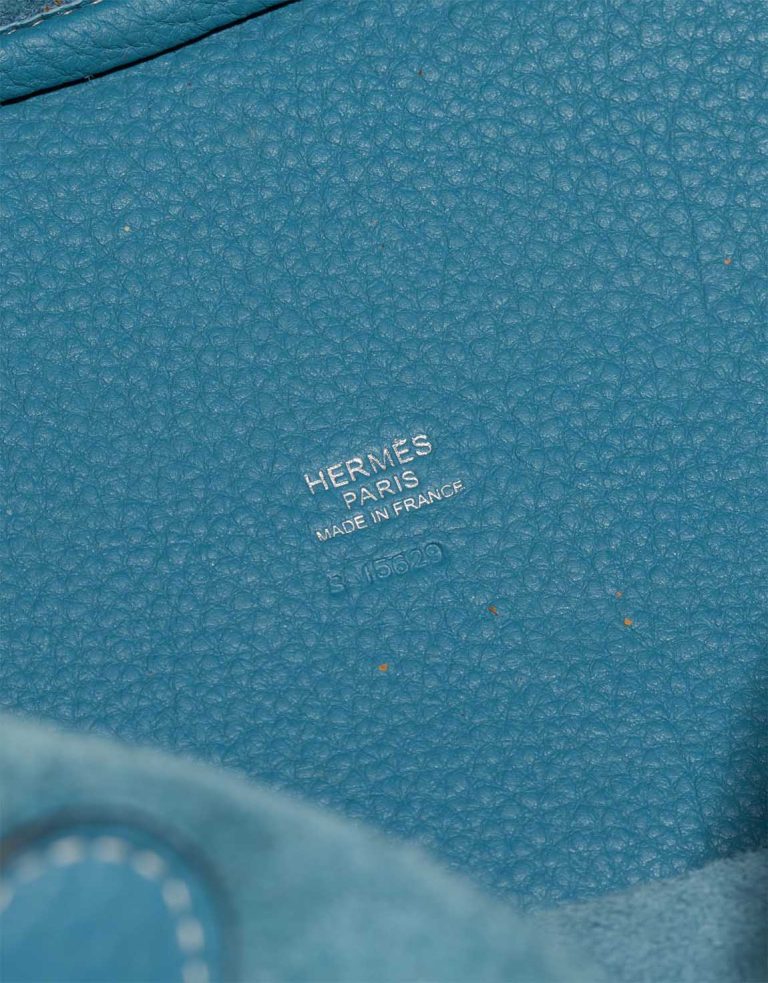 Hermès Picotin 18 Taurillon Clémence Bleu Jean Logo | Sell your designer bag