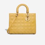 Dior Lady Large Patent Mustard Front | Sell your designer bag