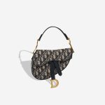 Dior Saddle Mini Oblique Jacquard Blue Front | Sell your designer bag