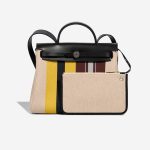 Hermès Herbag 31 Vache Hunter / Toile Écru / Beige / Jaune / Bordeaux / Black Front | Sell your designer bag