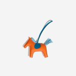 Hermès Rodeo GM Milo Lamb Feu / Bleu Aztec / Bleu Mykonos Front | Sell your designer bag
