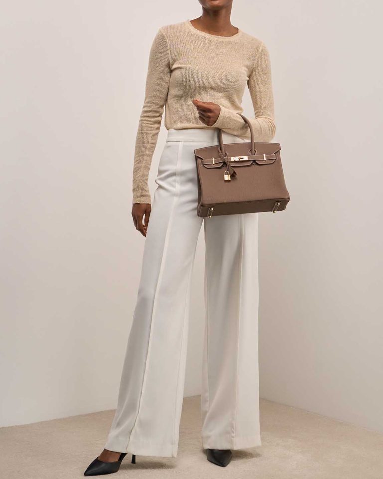 Hermès Birkin 30 Togo Étoupe on Model | Sell your designer bag