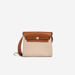 Hermès Herbag Mini Toile / Vache Hunter Écru / Beige / Fauve Front | Sell your designer bag