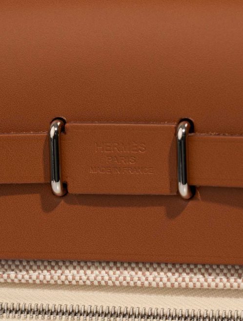 Hermès Herbag Mini Toile / Vache Hunter Écru / Beige / Fauve Logo | Sell your designer bag