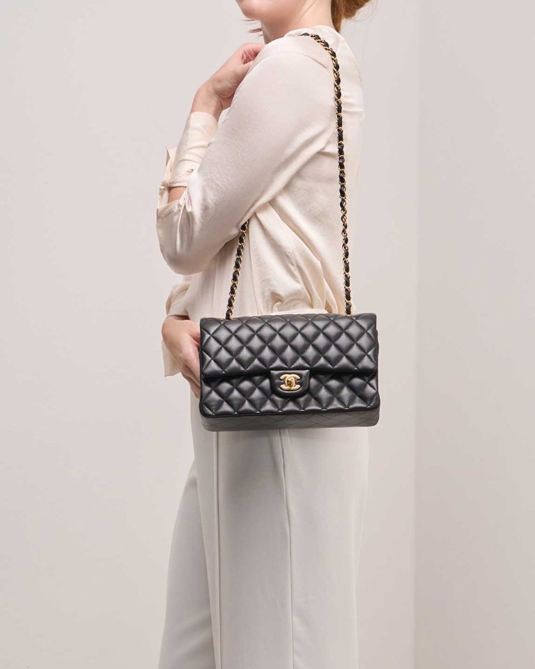 Chanel Timeless Medium Lamb Black Front | Sell your designer bag