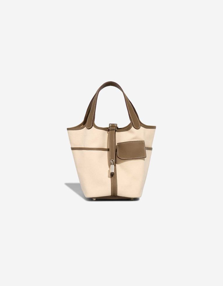Hermès Picotin 18 Toile Goeland / Swift Nata / Étoupe Front | Sell your designer bag