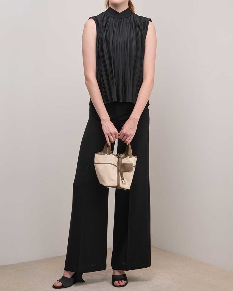 Hermès Picotin 18 Toile Goeland / Swift Nata / Étoupe Front | Sell your designer bag