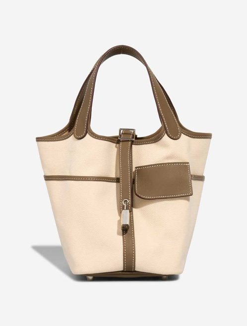 Hermès Picotin 18 Toile Goeland / Swift Nata / Étoupe Front | Sell your designer bag