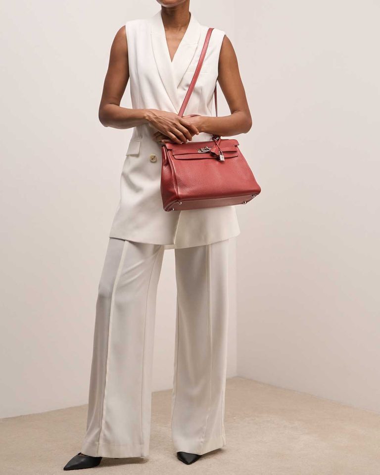 Hermès Kelly 32 Clémence Rouge H Front | Sell your designer bag