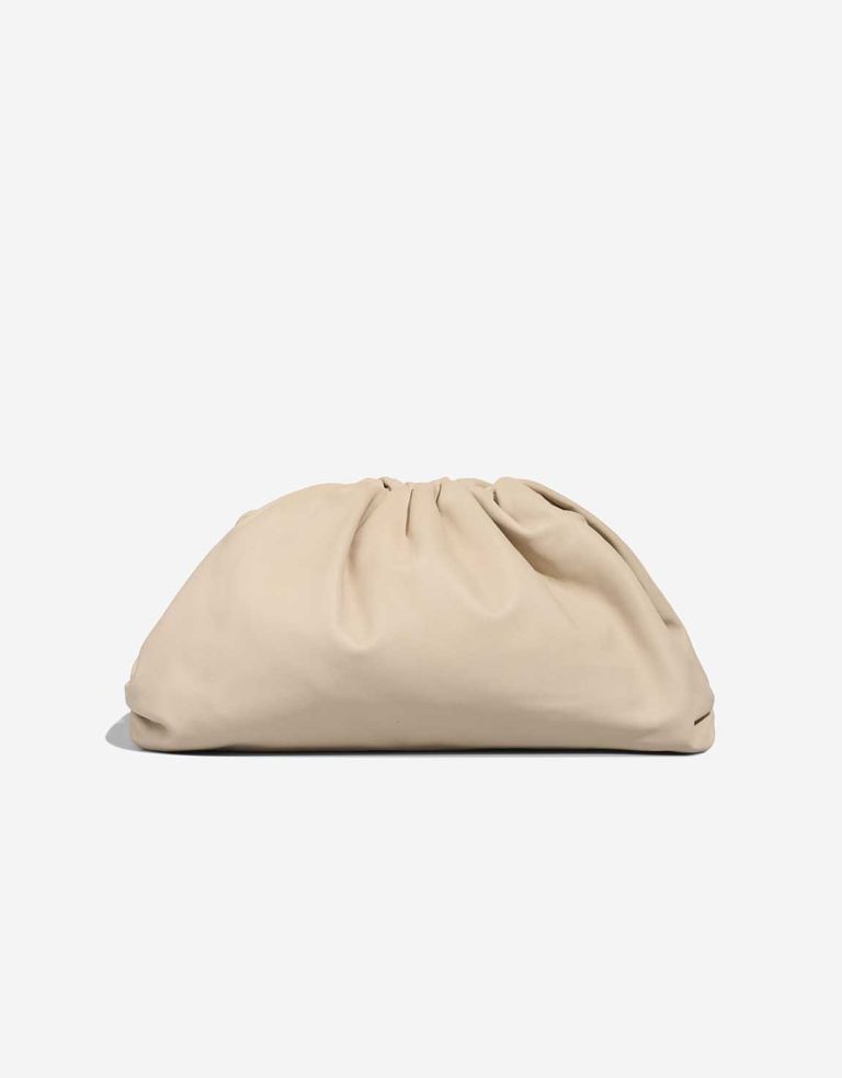 Bottega Veneta Pouch Large Lamb Beige Front | Sell your designer bag