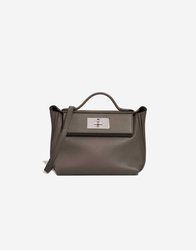 Hermès 24/24 21 Evercolor / Swift Gris Étain Front | Sell your designer bag