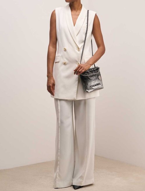 Chanel 22 Mini Lamb Black on Model | Sell your designer bag