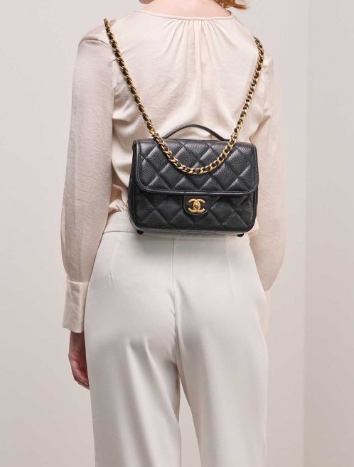 Chanel Timeless Backpack Caviar Black on Model | Sell your designer bag